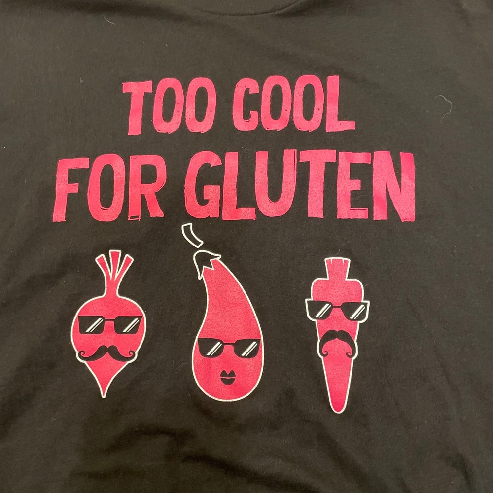 Next Level Apparel Graphic Tee Too Cool For Gluten Women's Size XL - Picture 3 of 7